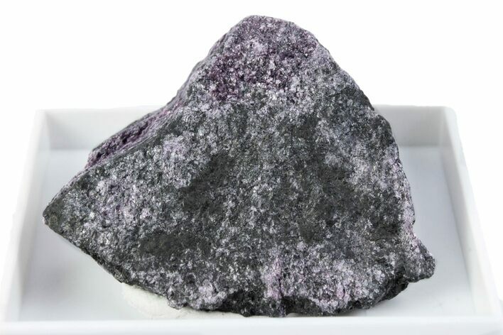 Violet Kammererite on Massive Black Magnesiochromite - California #380083